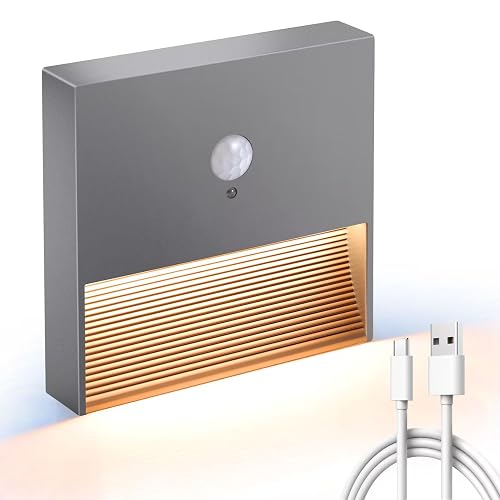 rechargeable battery night light motion sensor light indoor Warm White stair lights night light motion sensor stick on lights, Adjustable Brightness