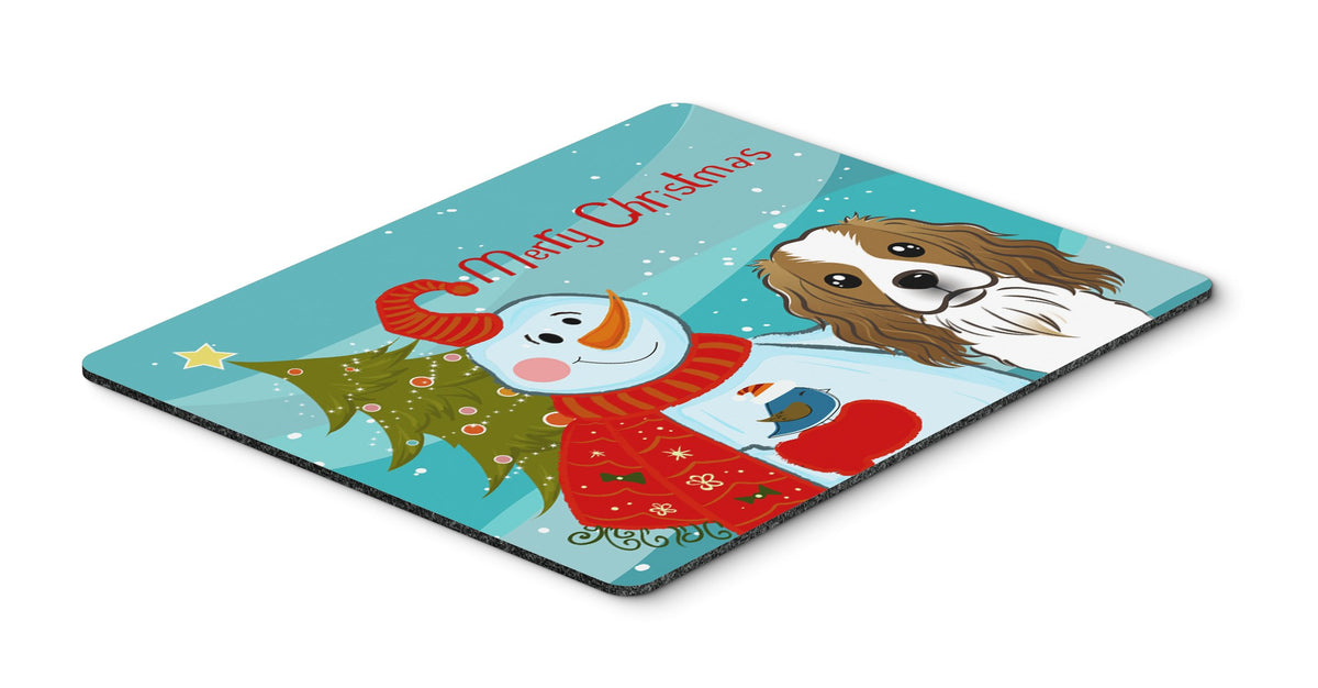 Caroline's Treasures BB1844MP Snowman with Cavalier Spaniel Mouse Pad, Hot Pad or Trivet for Home Office Gaming Working Computers Laptop Mouse