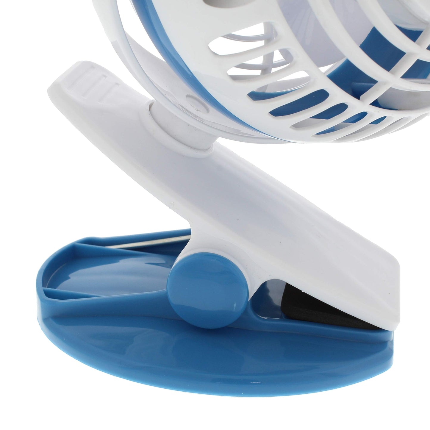 Comfort Zone Dual Base Combo Clip or Desk Fan, USB or Battery Powered, 4 inch, Single Speed Setting, Adjustable Tilt, Lightweight, Ideal for Home