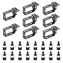 WikrOck 8 Pack Metallic Cable Manager D-Ring Hooks For Network Server Rack Cabinet, Cable Wire Management Bracket Mount Cords Organizer Ring Set Hooks