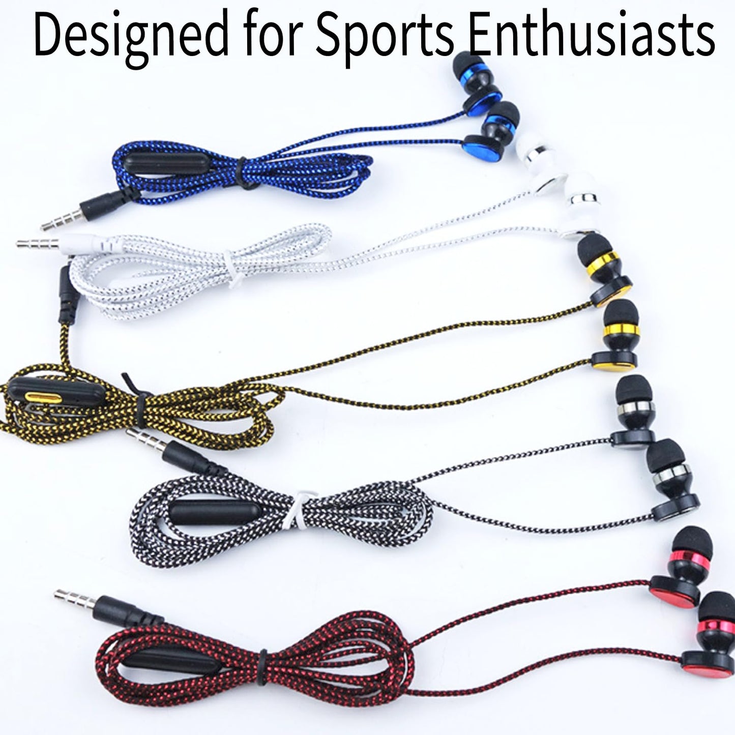 XINFUN in-Ear 3.5mm Bass Sports Headphones for Gaming and Sports Travel(Black), Blue