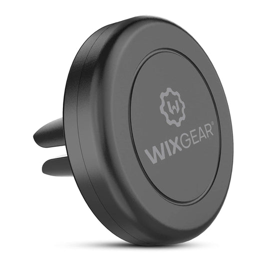 WixGear Universal Air Vent Magnetic Phone Car Mount Holder with Fast Swift-Snap Technology for Smartphones and Mini Tablets, Black 1 Pack