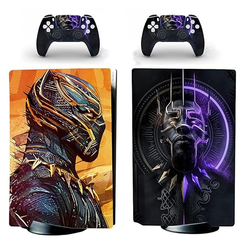 JOCHUI Standard Console Controllers Panther Skin Sticker Decals Compatible with PS5 Standard Disc Console Controllers