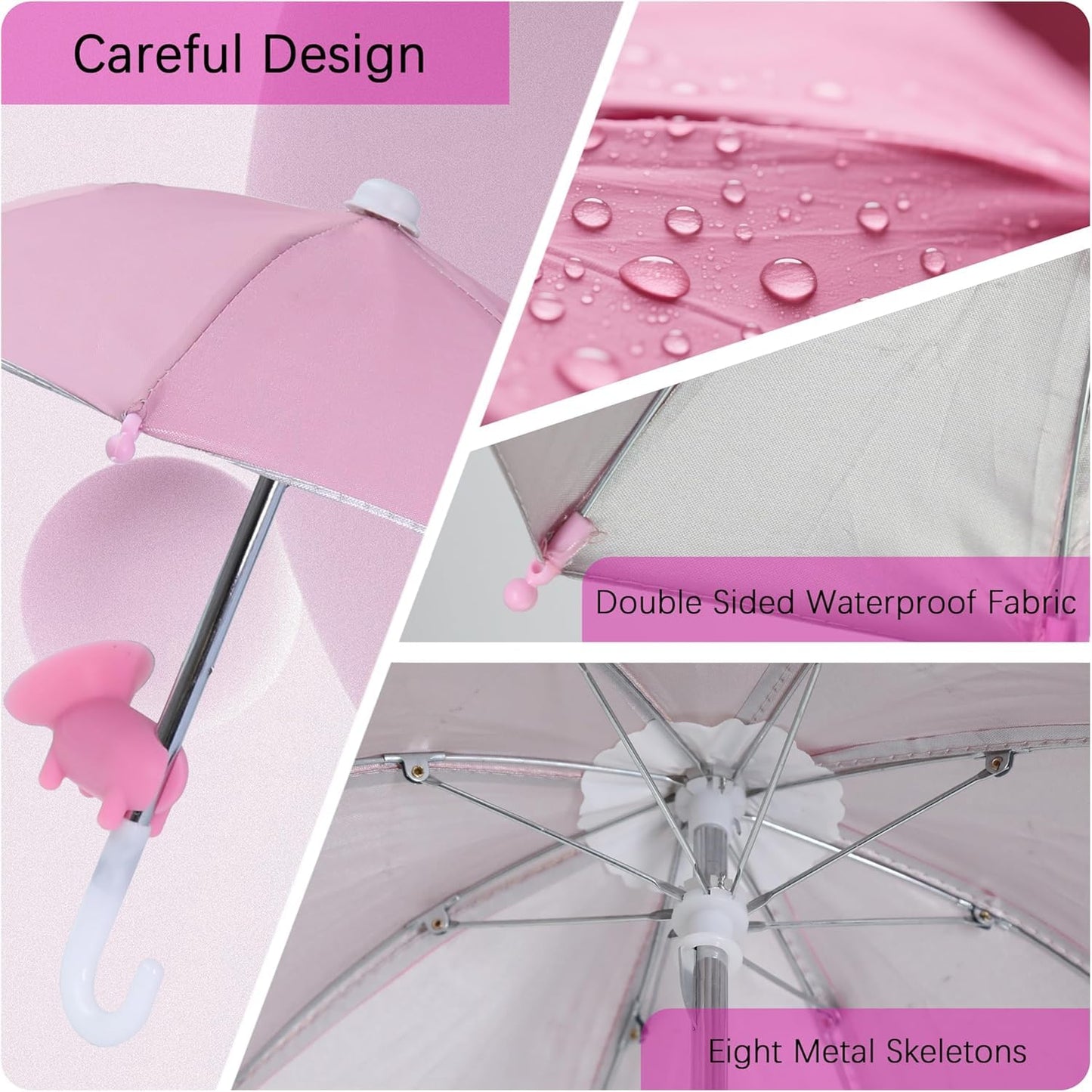 HZZADZXW 2 Pack Cell Phone Umbrella for Sun Shade, Universal Adjustable Stand With Cute Piggy Suction Cup, Outdoor Anti-reflective Glare Blocking Cell