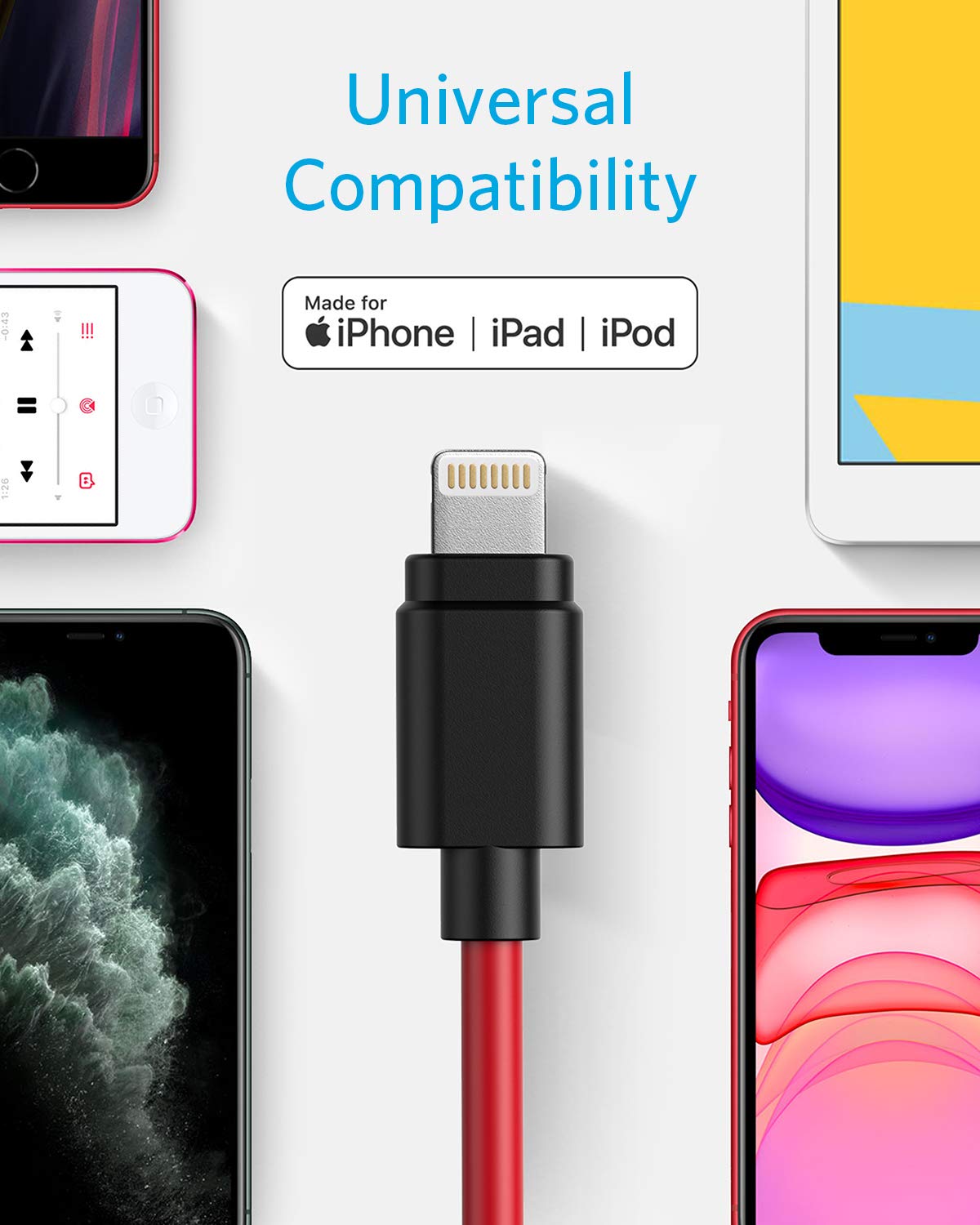 iPhone Car Charger, Anker 12W 5V Lightning [Mfi-Certified], PowerDrive Car Charger with 3ft Apple Certified Cable, for iPhone 14 13 12 11 Pro Max mini