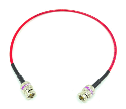 AV-Cables 12G 4K HD SDI BNC - BNC Cable 4855R Mini RG59 (10ft, Red)