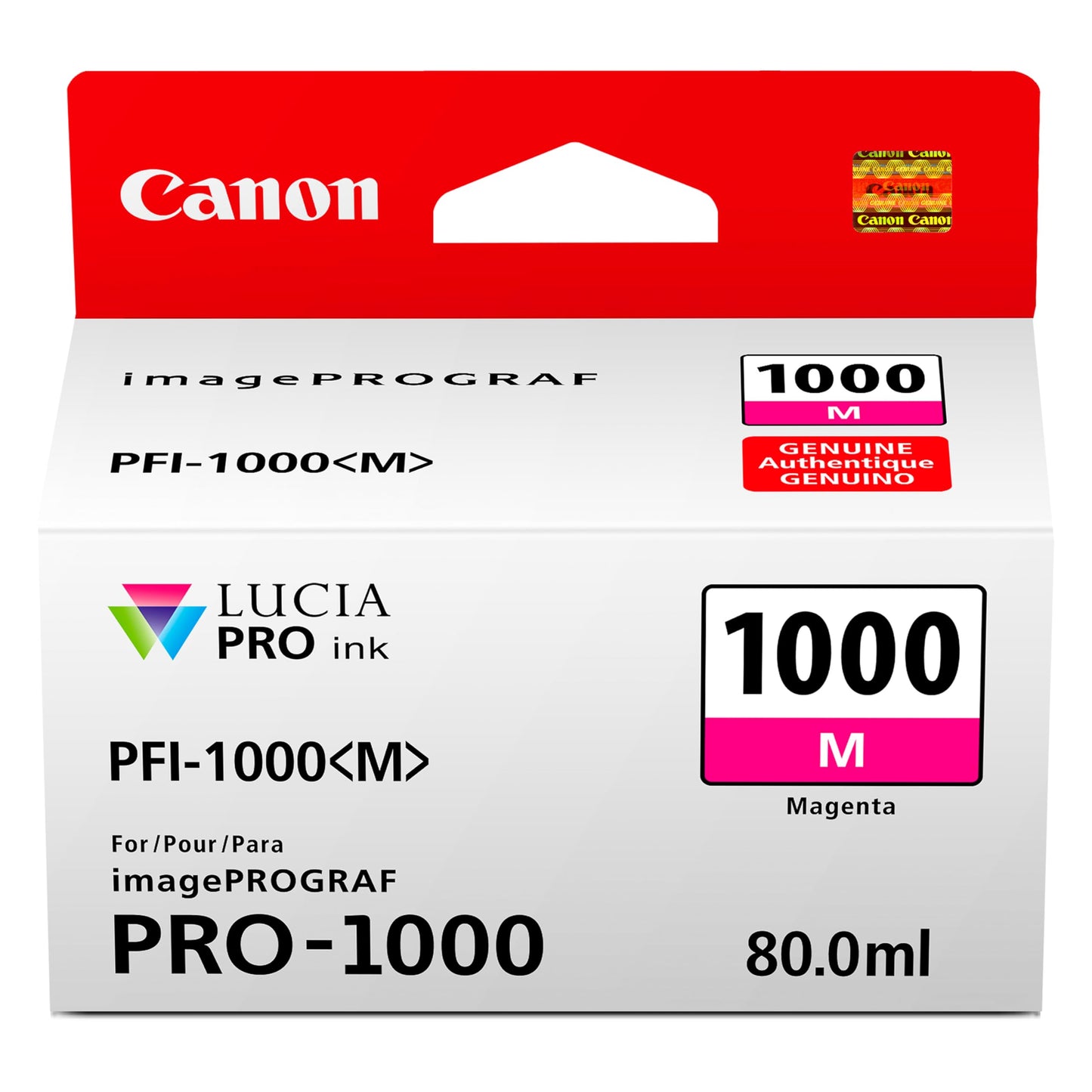 Canon PFI-1000 Genuine Magenta Ink Tank, Compatible with ImagePROGRAF PRO-1000 Printers