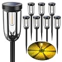 UMYBJRNDSA-Solar Lights Outdoor 8 Pack, Solar Pathway Lights, Solar Lights Outdoor Waterproof IP65, Bright Auto On/Off Garden Lights, Solar Landscape
