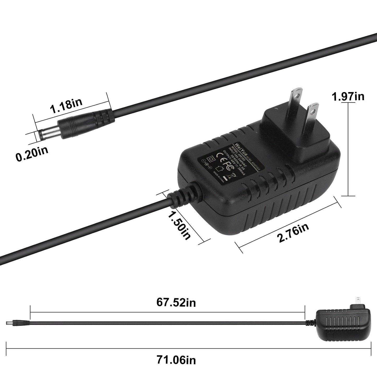 for polycom Power Supply 48v is Compatible with Polycom vvvx Series 101 201 300 301 310 311 400 401 410 411 500 501 511 600.