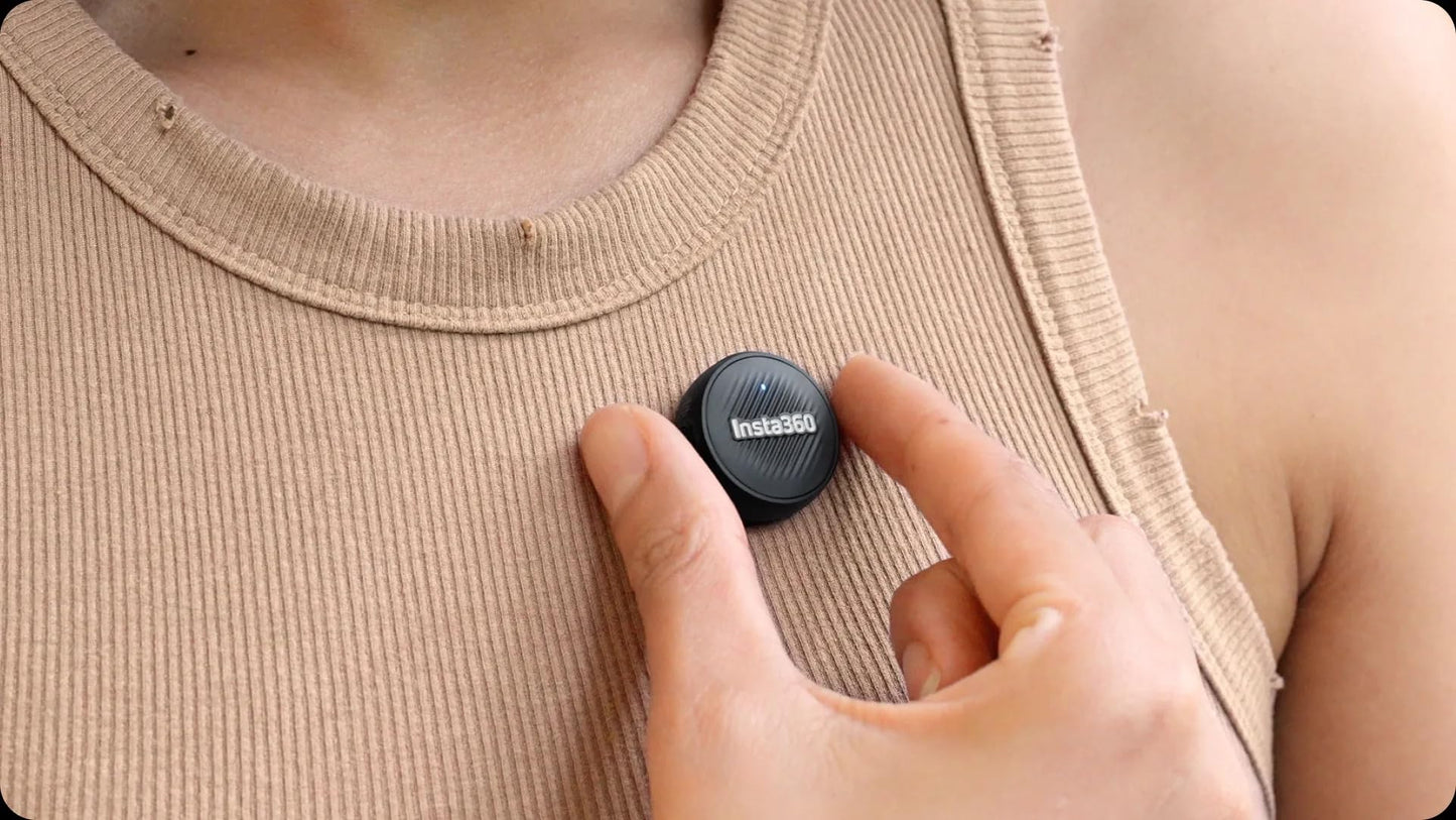 Insta360 Mic Air,Ultralight 7.9g Transmitter, as Compact as a Coin, 48kHz Audio with Built-in Noise Reduction, 10-Hour Battery Life, 300m Range