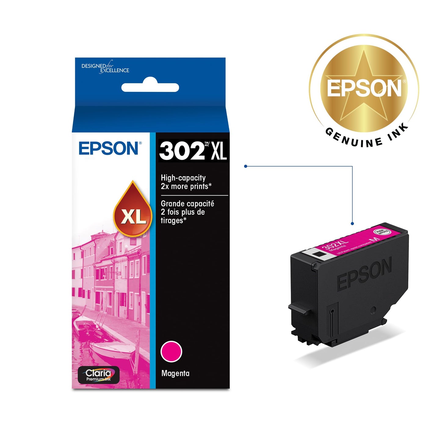 Epson T302XL320 Claria Premium High-capacity Ink Cartridge - Magenta