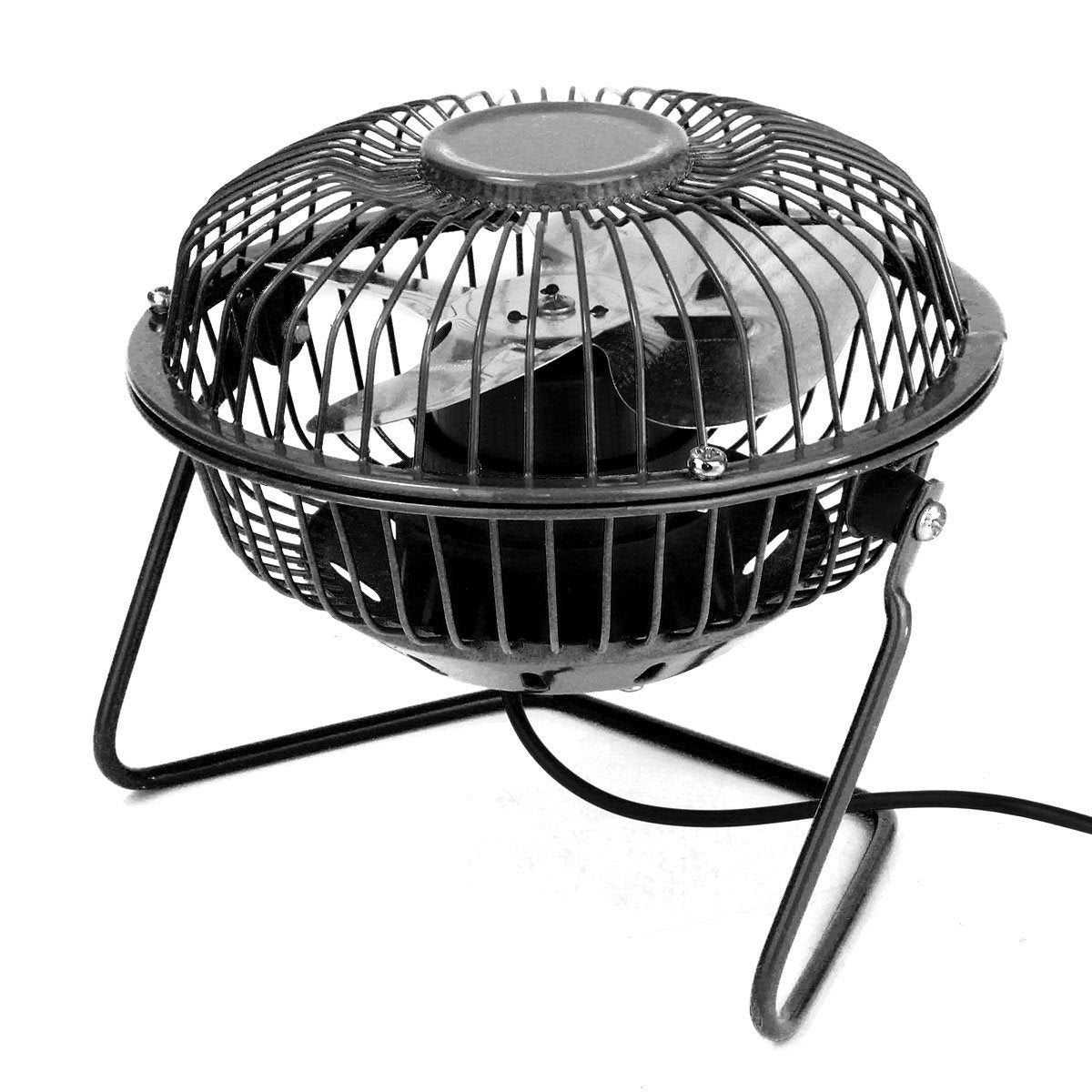 ZOMTOP 4’’ USB Mini Desk Fan - Quiet, Powerful and Metal (Black)