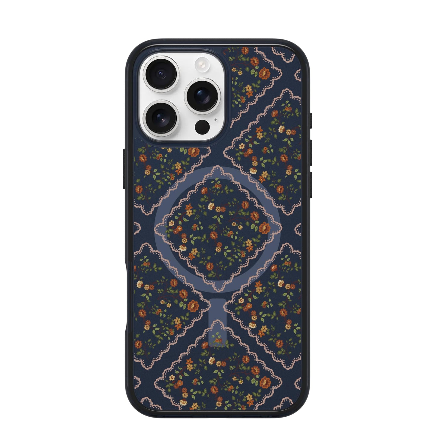 OtterBox iPhone 16 Pro Max Symmetry Series Clear Case - Floral Romance Blue - Ultra-Thin, Sleek iPhone Case, Floral iPhone Case
