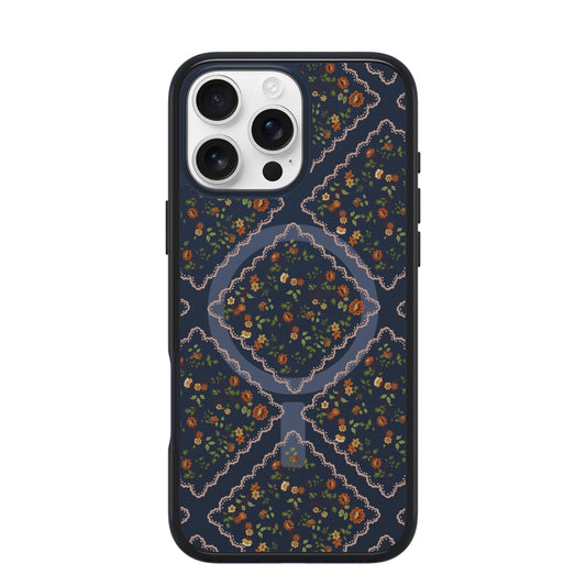 OtterBox iPhone 16 Pro Max Symmetry Series Clear Case - Floral Romance Blue - Ultra-Thin, Sleek iPhone Case, Floral iPhone Case
