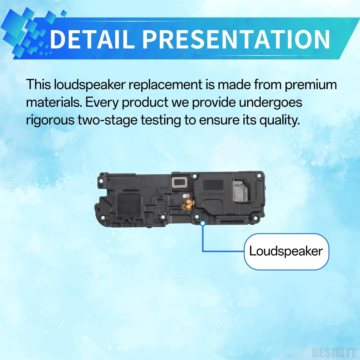 BESJMYT Loud Speaker Replacement with Bracket for Samsung Galaxy A54 Ringer Ringtone Loudspeaker Module Replace Clear Sound Buzzer Repair for Samsung