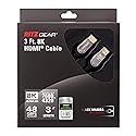 8K HDMI 2.1 Cable 3 ft. by RitzGear. 48 Gbps Ultra High Speed Braided Nylon Cord & Gold Connectors - 10K/8K@60Hz UHD Video/4K@120Hz/4K@60Hz/2K/1080P.