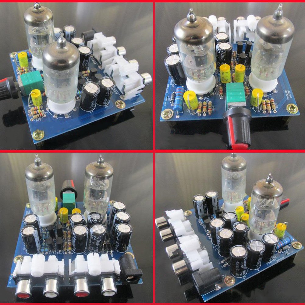 TOPINCN 6J1 Vacuum Electron Tube Valve Preamp Amplifier Board Headphone Amp Parts Preamplifier Kit AC12V 0.8A