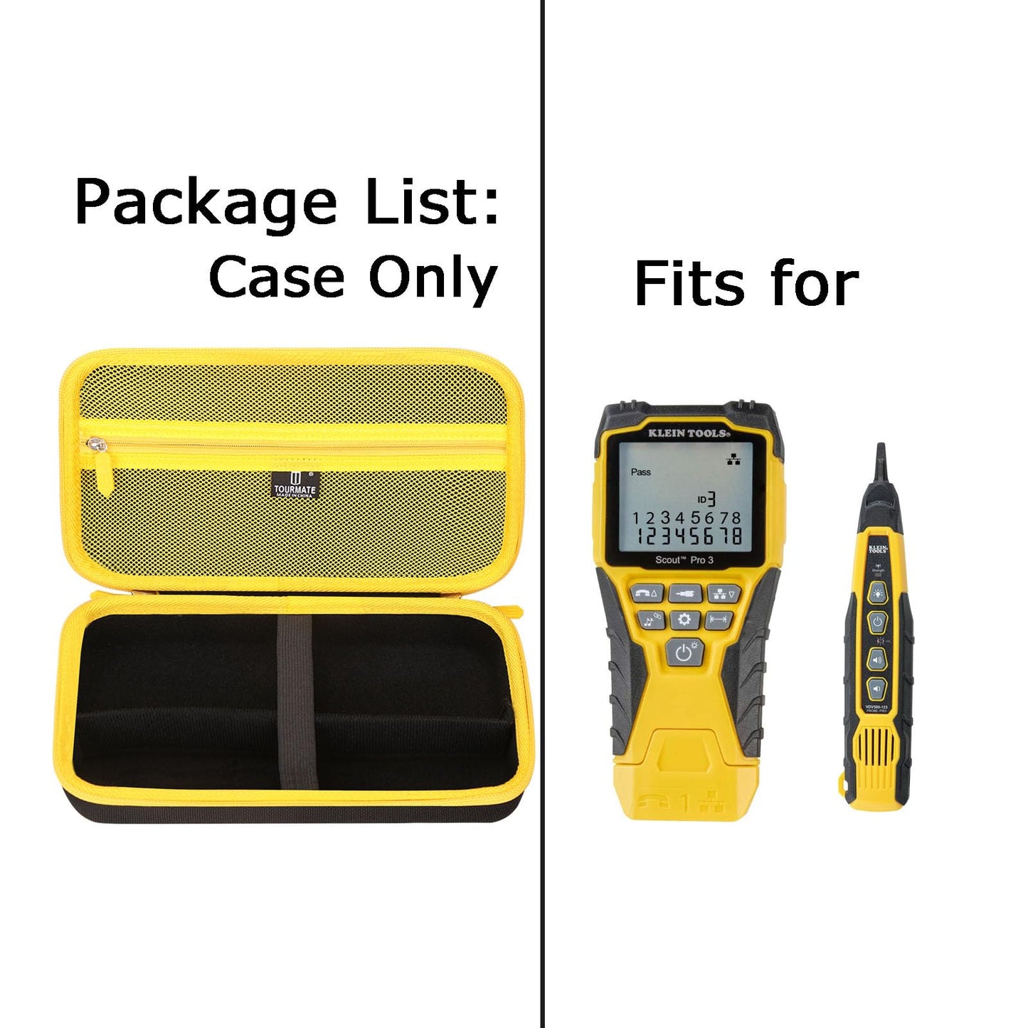 Tourmate Hard Storage Case for Klein Tools Cable Tracer and Wire Tracer Tone Generator,Travel Case forKlein Tools VDV500-820(Box for Sale)