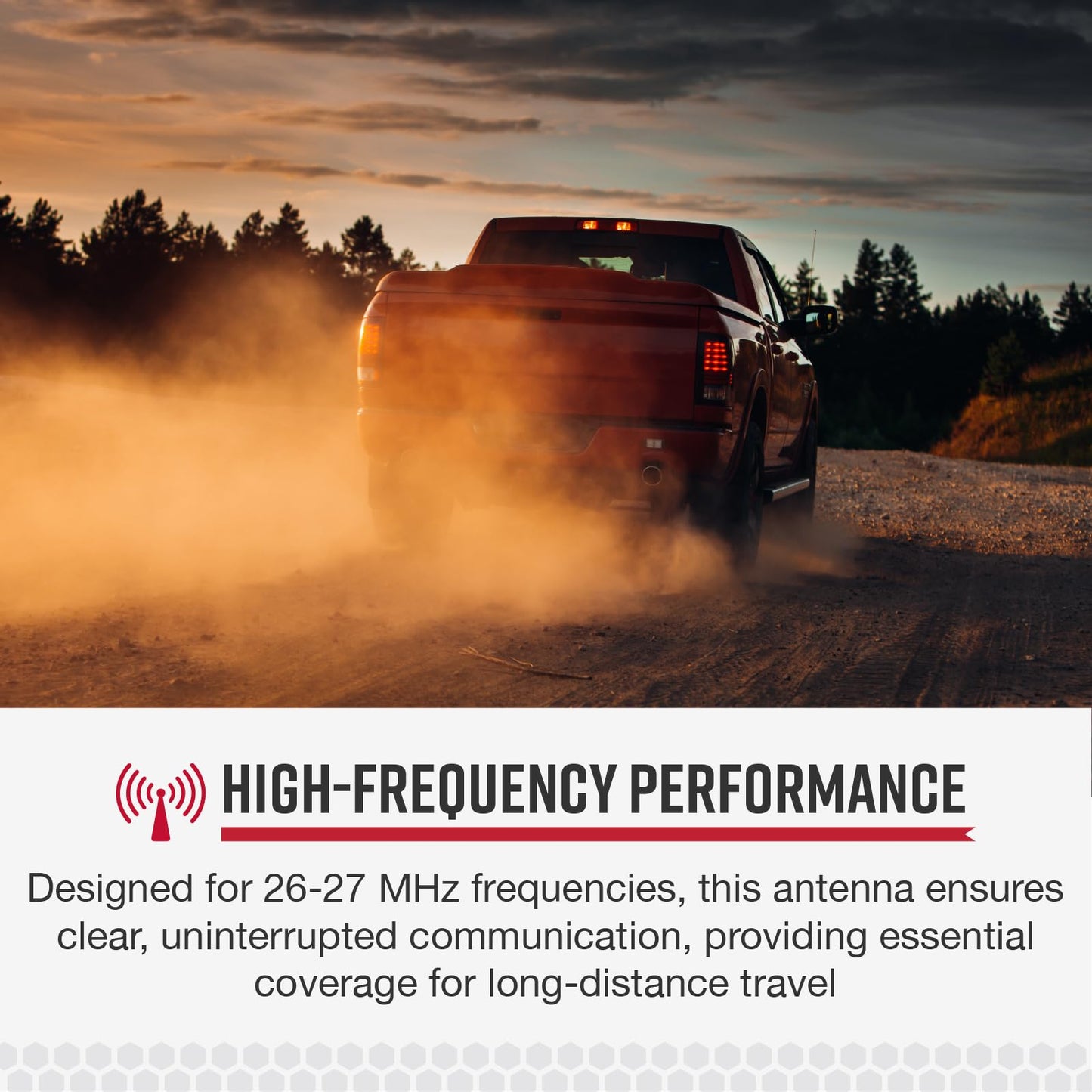 Cobra Telescoping Antenna for CB Radio with 27" Extension, Performance Boosting, Doubled Call Range, Compact and Portable