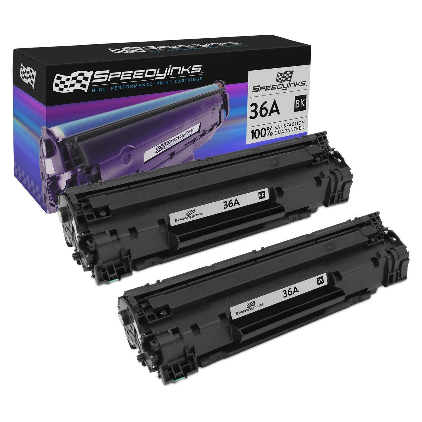 SPEEDYINKS Compatible Replacement for HP 36A Black Toner Cartridge (2-Pack) Compatible with the Following HP LaserJet P1505 M1522n MFP M1522nf MFP