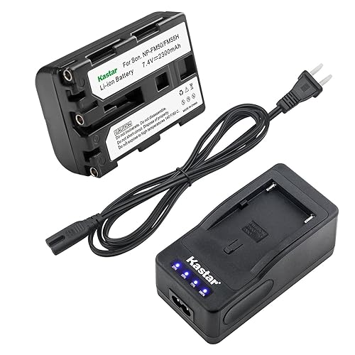 Kastar LED Super Fast Charger & Camcorder Battery Replacement for Sony NP-FM30 NP-FM50 NP-FM51 NP-QM50 NP-QM51 NP-FM55H NP-QM70 NP-QM71 NP-QM71D