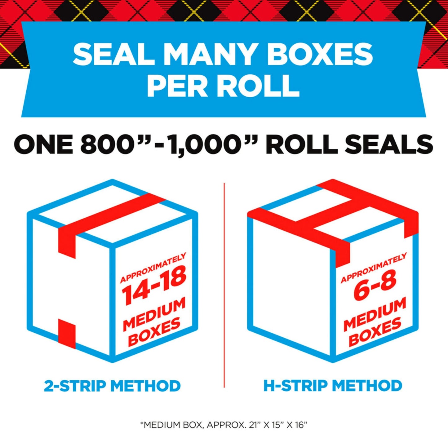 Scotch Heavy Duty Packaging Tape, 2 Inches x 800 Inches, Clear - 2 Count