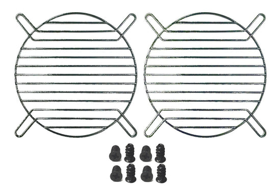 coolerguys 80mm Straight Wire Finger Grill Black with Screws (2 Pack)
