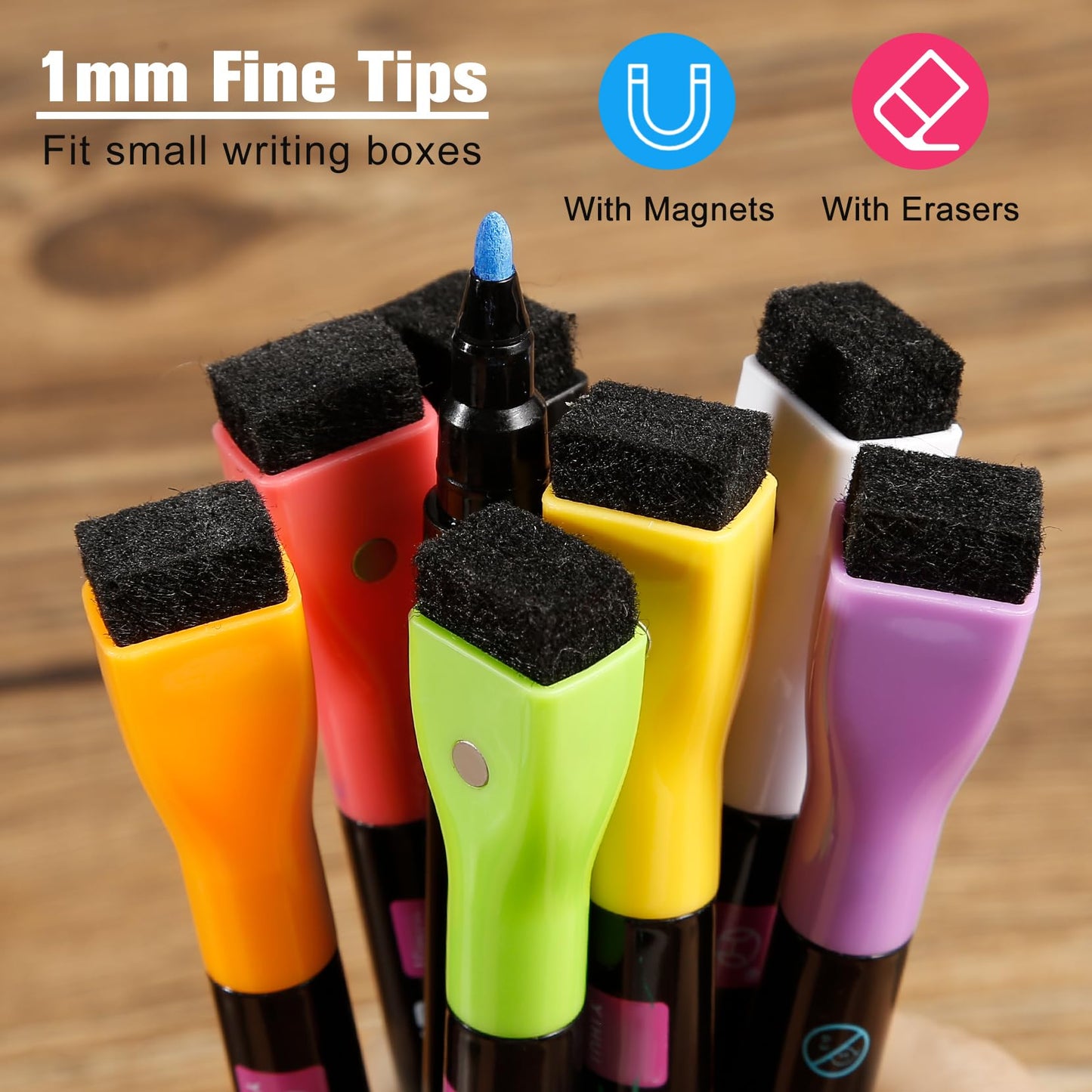 Magnetic Liquid Chalk Markers Wet Erase Markers for Acrylic Calendar Planning Board LED Note Board Clear Glass Whiteboard Window/Mirror Easter