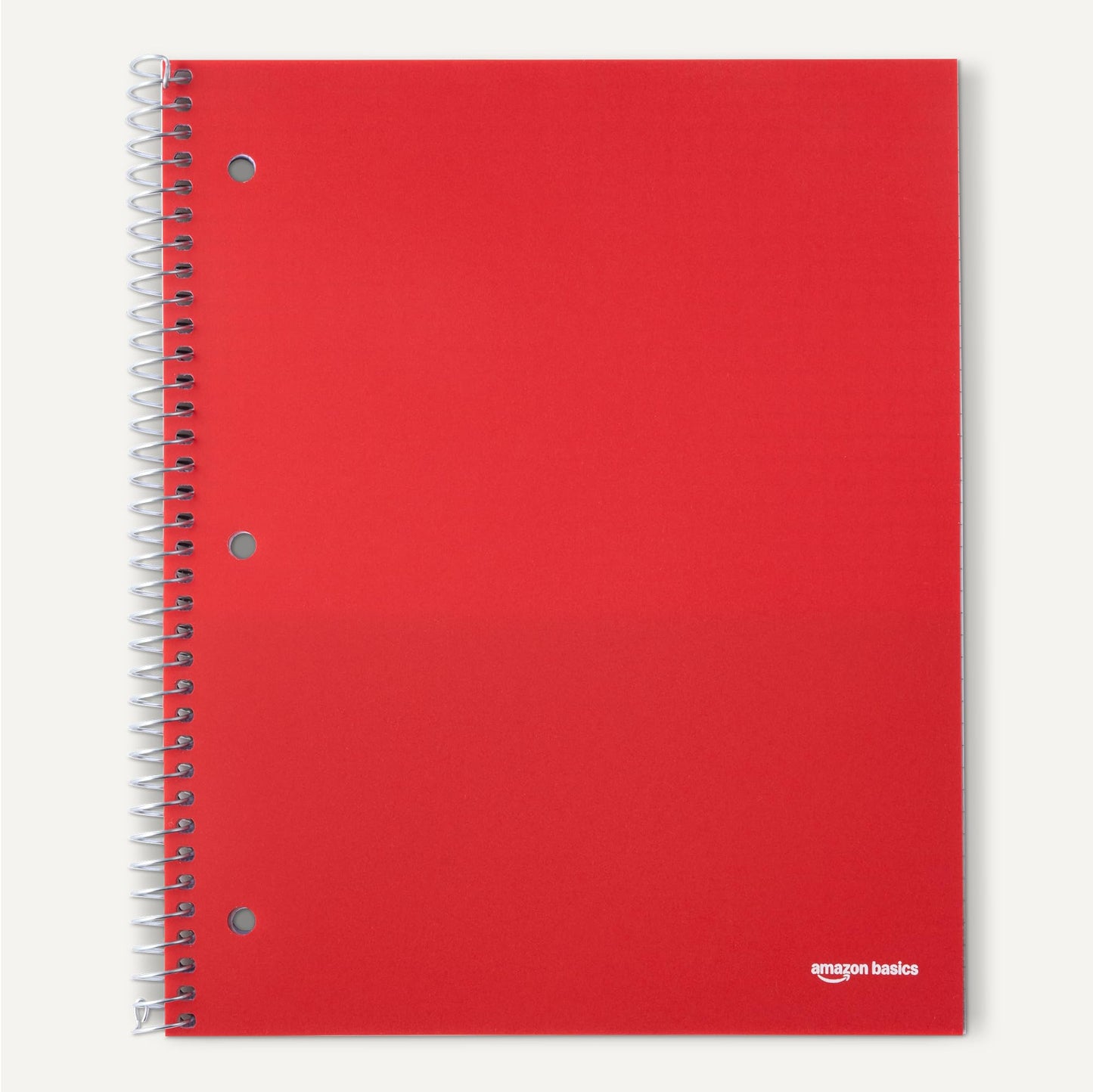 Amazon Basics 4x4 Graph Ruled Spiral Notebook, Poly Cover, 100 Sheets, 9" x 11", Coral, 3 pack