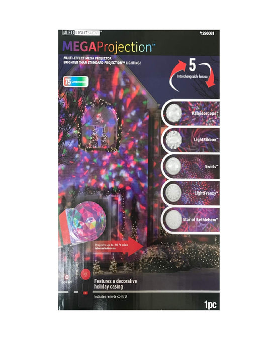 Gemmy MEGAProjection Multi-Effect Projector (75 Combinations) - Holiday Edition