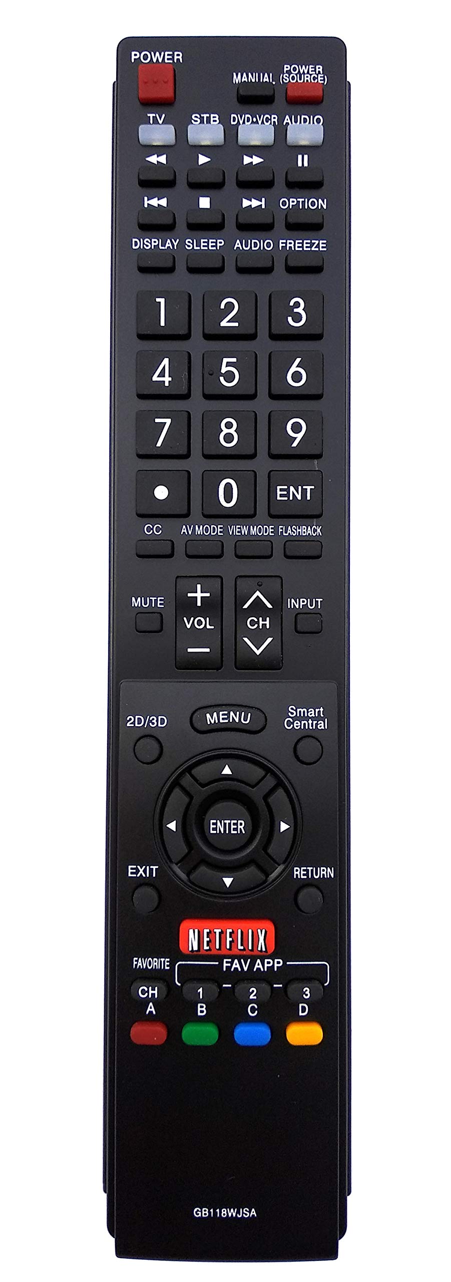 Universal Remote Compatible for Sharp LC60C6400U LC-70C6400U LC-60LE633U LC60C7500U LC-60LE550U LC-60C6400U AQUOS LED LCD HD TV Remote Control