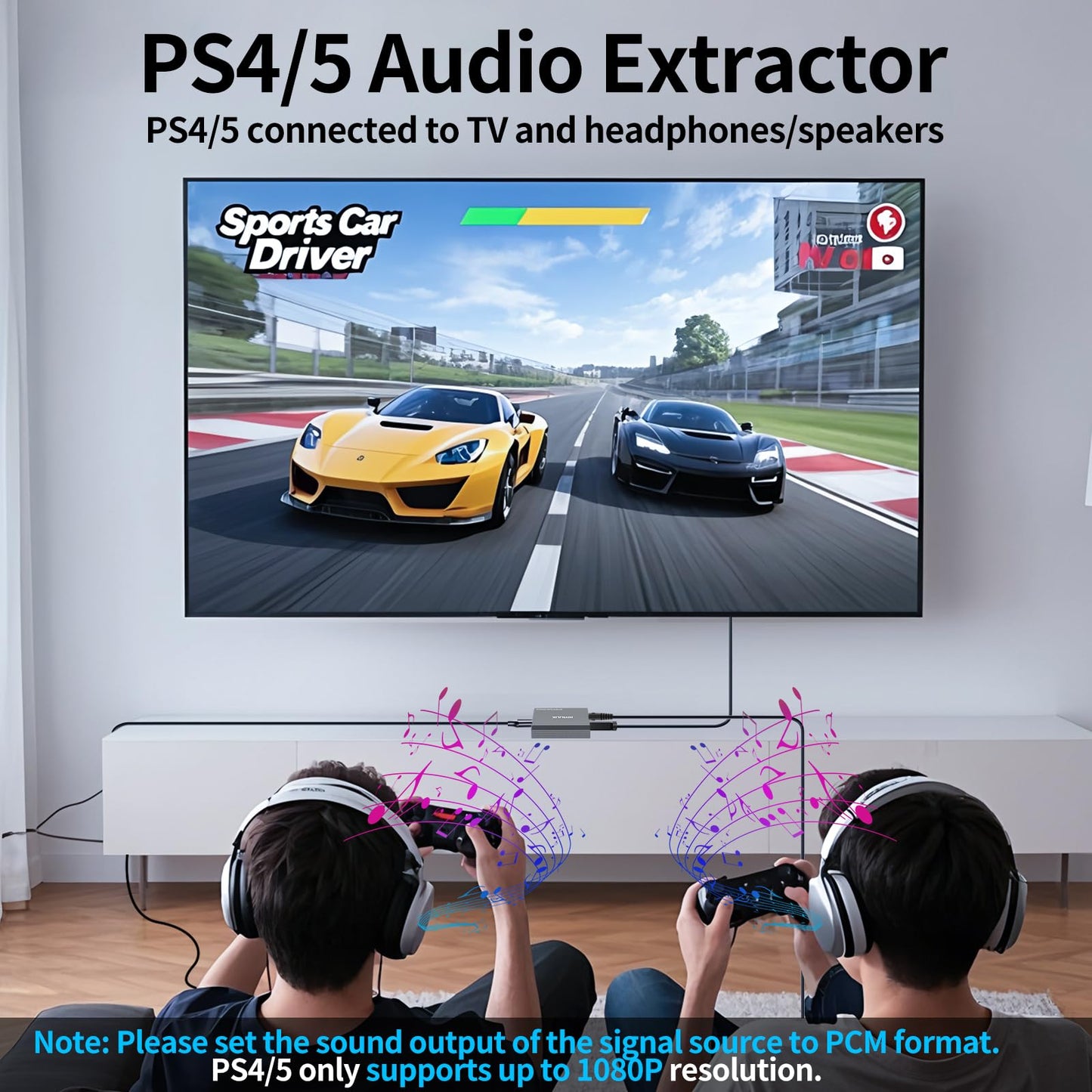 HIYNJLIK HDMI Audio Extractor 4K60 HDMI to Optical 3.5mm AUX Audio Adapter Splitter Converter Support HDCP Digital DTS 5.1 PCM