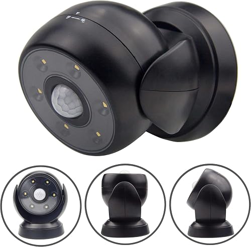 BIGLIGHT Battery Operated Motion Sensor Spotlight, Wireless LED Flood Light Indoor Outdoor, Waterproof Security Lighting, Bright Uplight for Wall