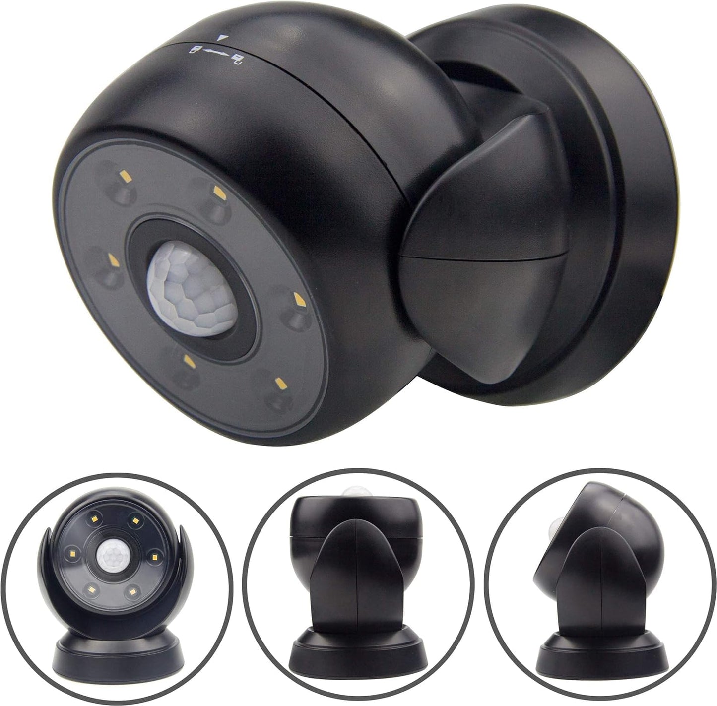BIGLIGHT Battery Operated Motion Sensor Spotlight, Wireless LED Flood Light Indoor Outdoor, Waterproof Security Lighting, Bright Uplight for Wall