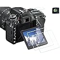 HUIPUXIANG TOP+Screen Protector for Nikon D7500 Camera(for Accessories) High Definition 9H Hardness Optical LCD Premium Glass Protective Cover [2+2