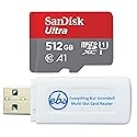 SanDisk 512GB Ultra Memory Card MicroSD Works with Motorola Phone Moto G Stylus (2022), Moto G22 (SDSQUA4-512G-GN6MN) Cl10 A1 UHS-I Bundle with 1