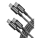 Anker USB C to USB C Cable, Type-C 60W Fast Charging Cable (6 FT, 2Pack) for iPhone 17 Series, iPad mini 6 and More (Black)
