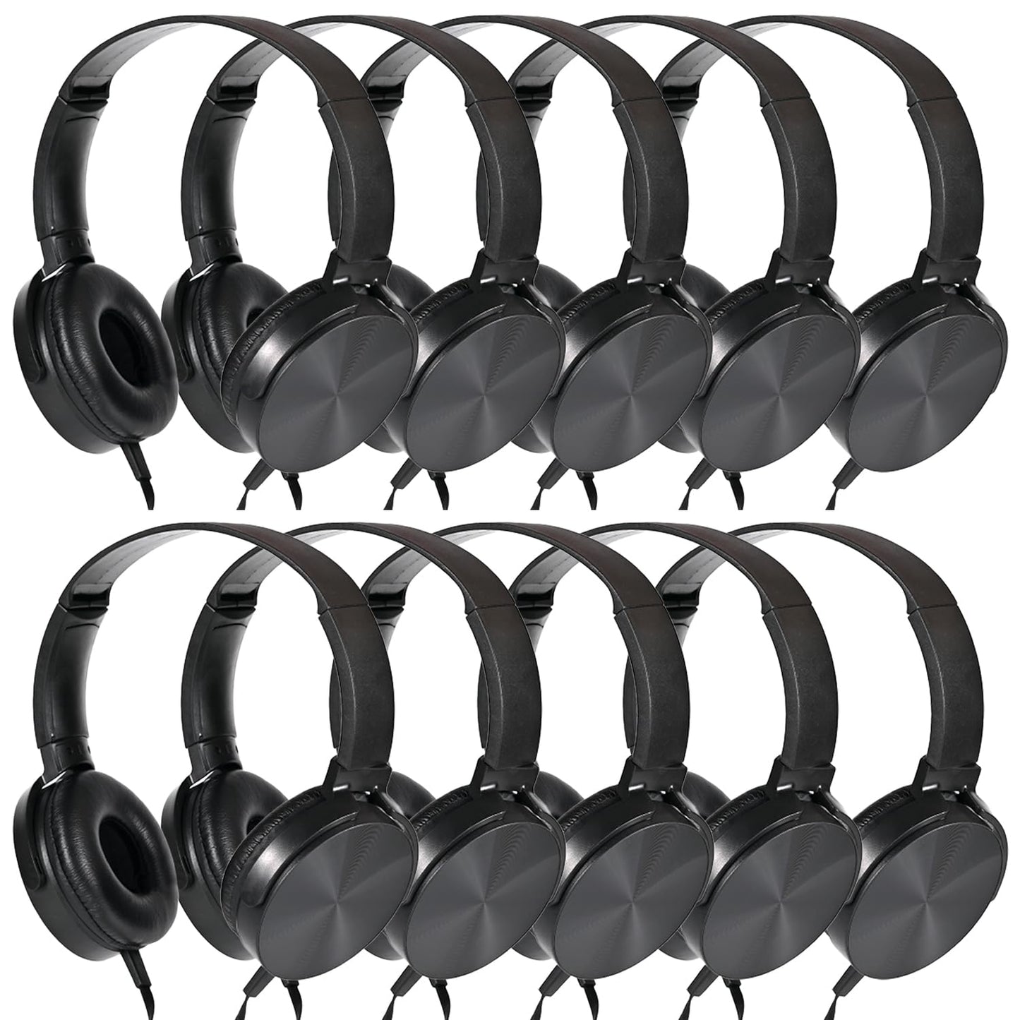 Yoley Classroom Headphones Bulk 10 Pack,Students On Ear Headsets,Comfy Swivel Earphones for Computer,School,Library,Airplane,for Online Learning