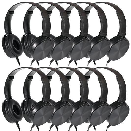 Yoley Classroom Headphones Bulk 10 Pack,Students On Ear Headsets,Comfy Swivel Earphones for Computer,School,Library,Airplane,for Online Learning