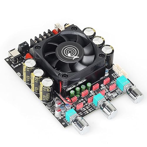 ZK-3002T 300W+300W Bluetooth Digital Amplifier Board TPA3255 Chip 2.0 Channel with Bluetooth/3.5mm AUX Input/USB Input,with Treble and Bass Adjustment