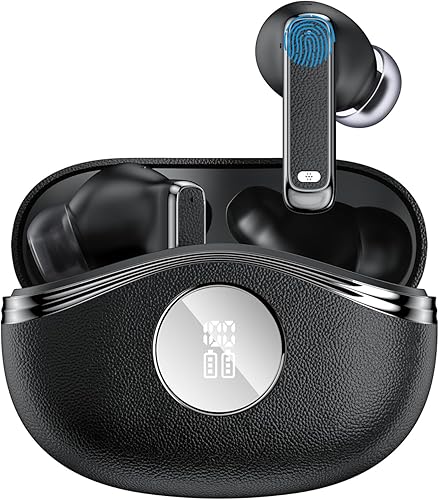 Wireless Earbuds, Bluetooth 5.4 Headphones Bass Stereo Sound, Earbuds Wireless Bluetooth with Noise Cancelling Mic, IP7 Waterproof Ear Buds, LED…