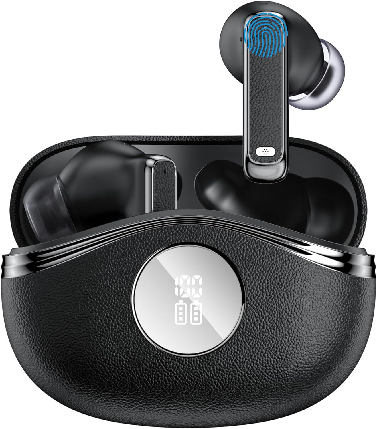 Wireless Earbuds, Bluetooth 5.4 Headphones Bass Stereo Sound, Earbuds Wireless Bluetooth with Noise Cancelling Mic, IP7 Waterproof Ear Buds, LED…