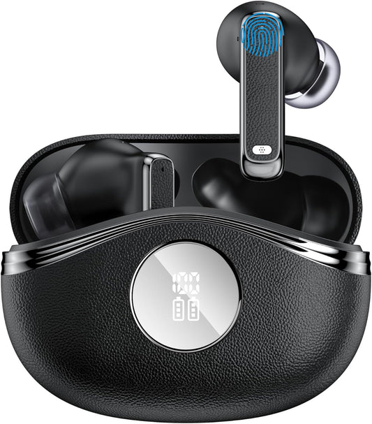 Wireless Earbuds, Bluetooth 5.4 Headphones Bass Stereo Sound, Earbuds Wireless Bluetooth with Noise Cancelling Mic, IP7 Waterproof Ear Buds, LED…