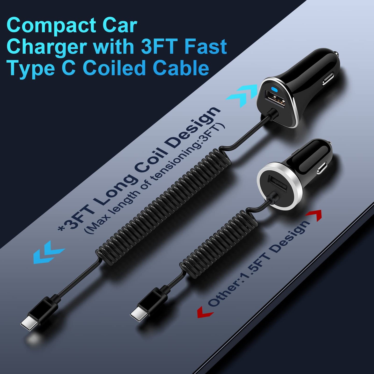Android Type C Fast Car Charger for Samsung Galaxy S26 Ultra A37 A57 S25 S24 FE S23 FE A36 5G A17 A25 Z Fold Flip 7 A53,3.4A Fast Car Charging