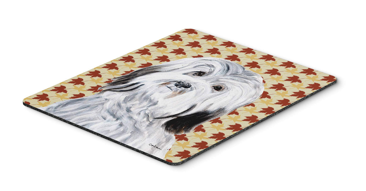 Caroline's Treasures SC9689MP Havanese Fall Leaves Mouse Pad, Hot Pad or Trivet for Home Office Gaming Working Computers Laptop Mouse Mat,Washable