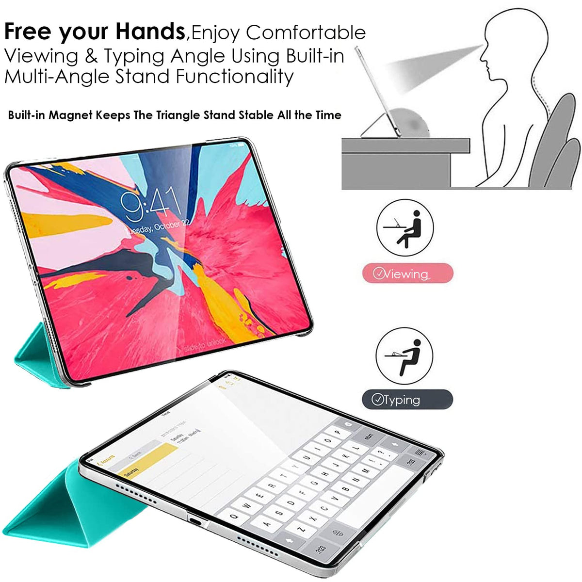 DuraSafe Cases for iPad 2018 Pro 12.9 3rd Gen PC Case A1876 MTEL2LL/A MTEM2LL/A A2014 MTFN2LL/A MTFL2LL/A MTFP2LL/A MTFQ2LL/A A1983