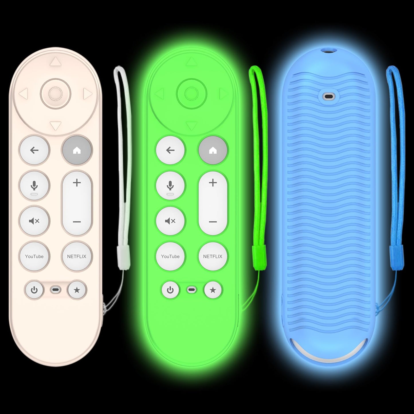 [3 Pcs] Silicone Remote Case for Google TV Streamer 4K Voice Remote 2024,Shockproof Remote Cover for Google TV Streamer 4K Voice Remote, Remote Case