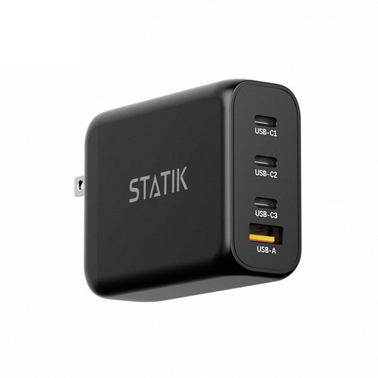 STATIK 100W GaN Charger Super Fast Charger Block USB C - 3 Ports Wall Charger Block Type C Plug Adapter, High-Speed Power Compatible with MacBook Pro