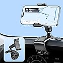 NADRQQE Multifunctional Car Dashboard Mobile Phone Holder, 360 Degree Rotation Universal Dash Clip Cellphone Mount for 4-7 inch Smartphones (Black)