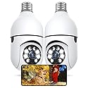 2K Light Bulb Camera Outdoor, 5G&2.4GHz Cameras for Home Security, 360° PTZ Wireless Lightbulb Socket Security Cam with Color Night Vision, 2 Way